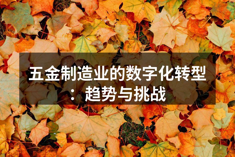 五金制造业数字化转型示意图